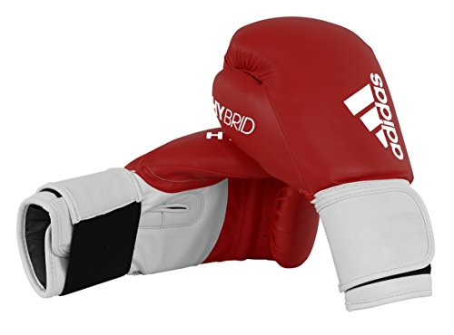 adidas Hybrid 100 Guantes de Boxeo, Unisex Adulto, Rojo, 12 onzas