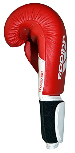 adidas Hybrid 100 Guantes de Boxeo, Unisex Adulto, Rojo, 12 onzas