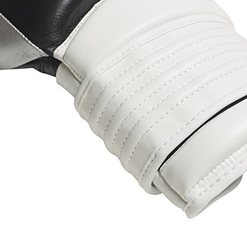 adidas Hybrid 300 - Guantes de Boxeo, Todo el año, Unisex Adulto, Color Negro/Blanco/Plateado, tamaño 14OZ