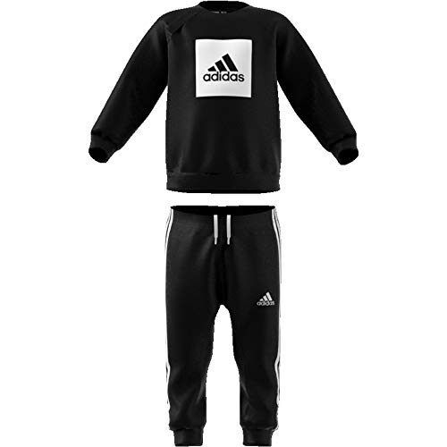 adidas I 3slogo Jog Ft Conjunto Deportivo, Bebé-Niños, Negro/Blanco, 80