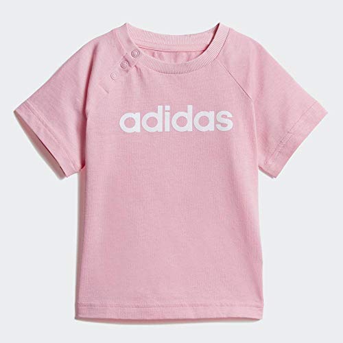 adidas I Lin Sum Set Chándal, Unisex bebé, Rosa (rossua/Blanco), 86