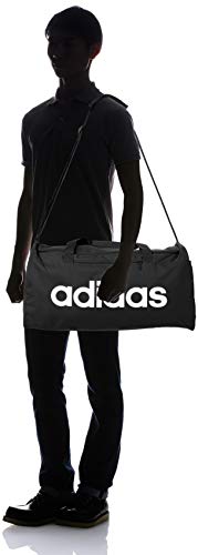 adidas Lin Core Duf M Gym Bag, Unisex Adulto, Black/Black/White, NS adidas Lin Core Duf M Gym Bag, Unisex Adulto, Black/Black/White, NS