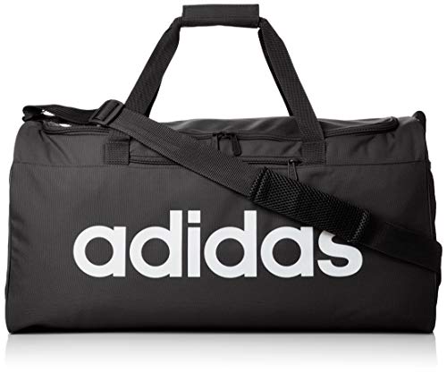 adidas Lin Core Duf M Gym Bag, Unisex Adulto, Black/Black/White, NS adidas Lin Core Duf M Gym Bag, Unisex Adulto, Black/Black/White, NS