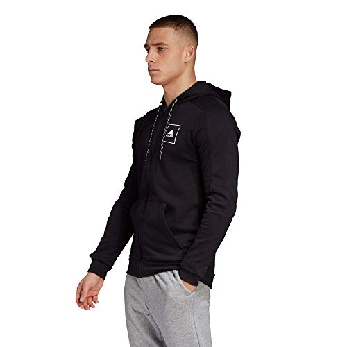 adidas M 3S Tape FZ Sweatshirt, Hombre, Black, XL adidas M 3S Tape FZ Sweatshirt, Hombre, Black, XL