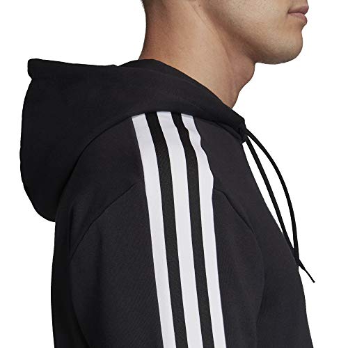 adidas M 3S Tape Oh Sudadera, Hombre, Negro