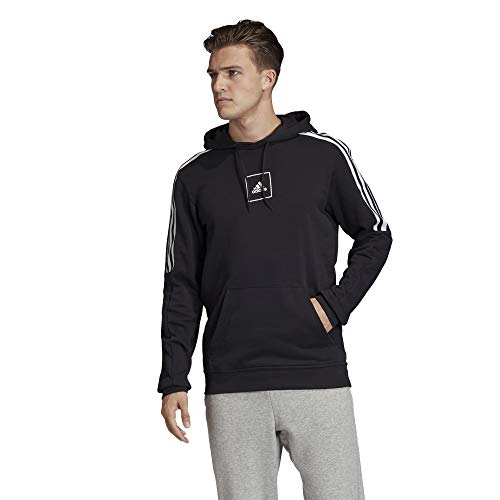 adidas M 3S Tape Oh Sudadera, Hombre, Negro