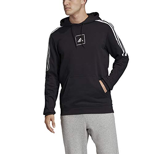 adidas M 3S Tape Oh Sudadera, Hombre, Negro