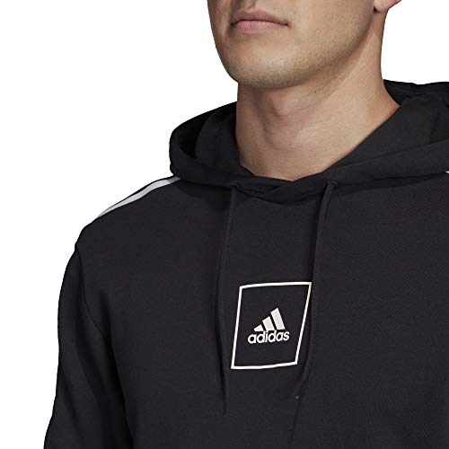 adidas M 3S Tape Oh Sudadera, Hombre, Negro