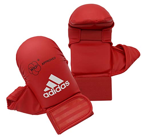 adidas Mitts with Thumb WKF-Guantes de Karate con Pulgar, Unisex Adulto, Rojo, Small adidas Mitts with Thumb WKF-Guantes de Karate con Pulgar, Unisex Adulto, Rojo, Small