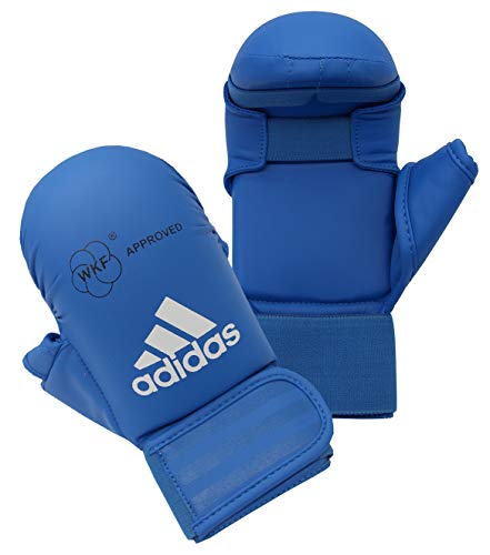 adidas Mitts with Thumb WKF-Guantes de Karate con Pulgar, Unisex Adulto, Rojo, Small