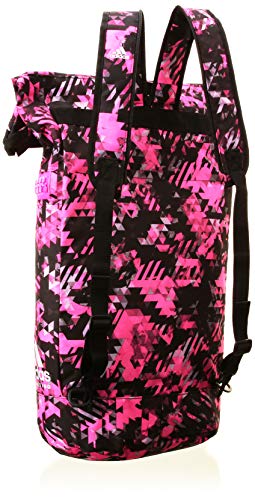 adidas Mochila militar para mujer Kickboxing, color rosa, camuflaje y plata, M