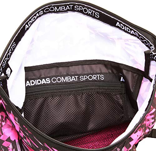adidas Mochila militar para mujer Kickboxing, color rosa, camuflaje y plata, M
