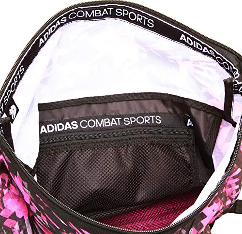 adidas Mochila militar para mujer Kickboxing, color rosa, camuflaje y plata, M adidas Mochila militar para mujer Kickboxing, color rosa, camuflaje y plata, M