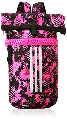 adidas Mochila militar para mujer Kickboxing, color rosa, camuflaje y plata, M