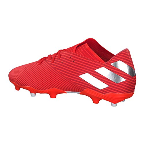 adidas Nemeziz 19.2 FG, Bota de fútbol, Active Red-Silver Metallic-Solar Red, Talla 7,5 UK (41 1/3 EUR)