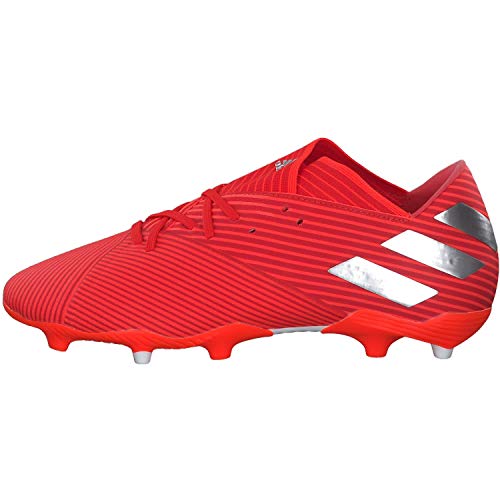 adidas Nemeziz 19.2 FG, Bota de fútbol, Active Red-Silver Metallic-Solar Red, Talla 7,5 UK (41 1/3 EUR)