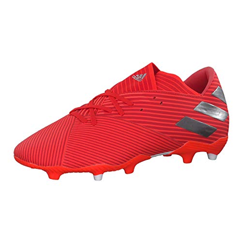 adidas Nemeziz 19.2 FG, Bota de fútbol, Active Red-Silver Metallic-Solar Red, Talla 7,5 UK (41 1/3 EUR)