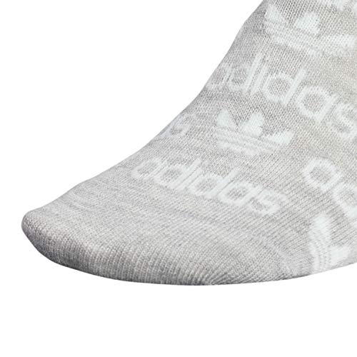 adidas Originals Graphic Super No Show Calcetines (3 pares), gris jaspeado/ menta hielo/blanco/azul legado, M