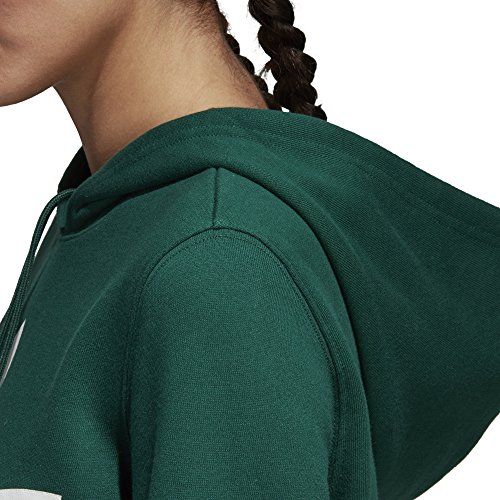 adidas Originals Trefoil Hoodie Sudadera con Capucha, Verde Universitario, XS para Mujer