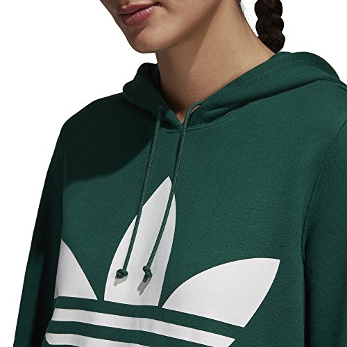 adidas Originals Trefoil Hoodie Sudadera con Capucha, Verde Universitario, XS para Mujer adidas Originals Trefoil Hoodie Sudadera con Capucha, Verde Universitario, XS para Mujer