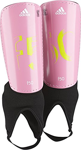 adidas Performance Youth F50 Shin Guard, Pink Zest/Solar Slime Green/White, Small adidas Performance Youth F50 Shin Guard, Pink Zest/Solar Slime Green/White, Small