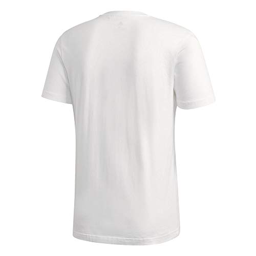 Adidas Real Madrid Temporada 2020/21 Camiseta Paseo con Escudo Oficial, Unisex, Blanco, XXL