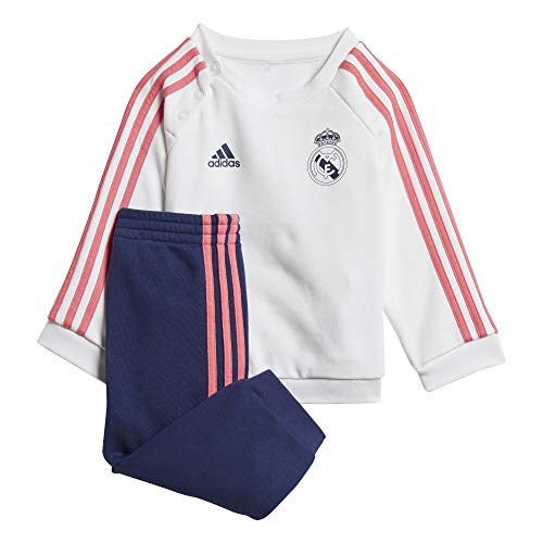 Adidas Real Madrid Temporada 2020/21 Chándal Completo, Blanco/Navy, 74