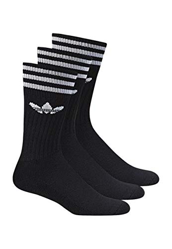 Adidas Solid Crew, Calcetines Unisex Adulto, negro / blanco, 35/38, paquete de 3 Adidas Solid Crew, Calcetines Unisex Adulto, negro / blanco, 35/38, paquete de 3