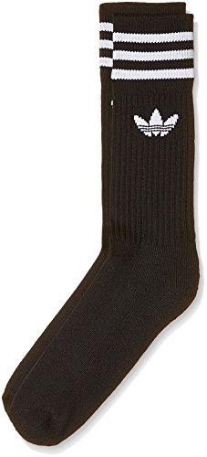 Adidas Solid Crew, Calcetines Unisex Adulto, negro / blanco, 35/38, paquete de 3 Adidas Solid Crew, Calcetines Unisex Adulto, negro / blanco, 35/38, paquete de 3