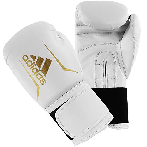 adidas Speed 50 - Guantes de Boxeo para Adulto, Color Blanco y Negro