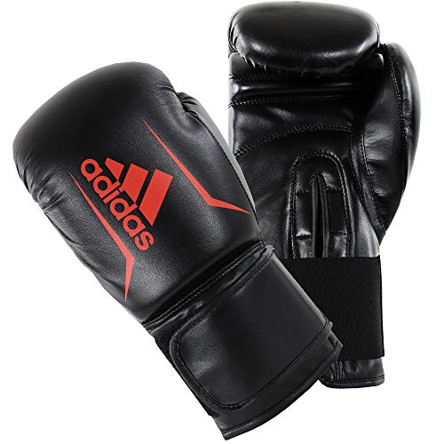 adidas Speed 50 - Guantes de Boxeo para Adulto, Color Negro y Blanco