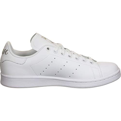 Adidas Stan Smith J, Zapatillas de Gimnasio Unisex Adulto, FTWR White/FTWR White/Silver Met, 36 2/3 EU