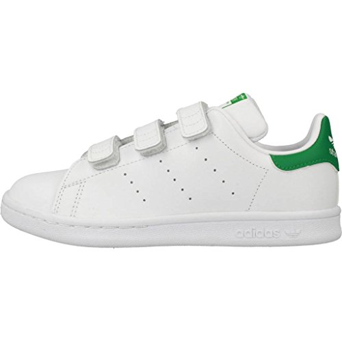Adidas Stan Smith S, Zapatillas de Deporte Unisex Niños, Blanco Footwear White Footwear White Green, 34 EU