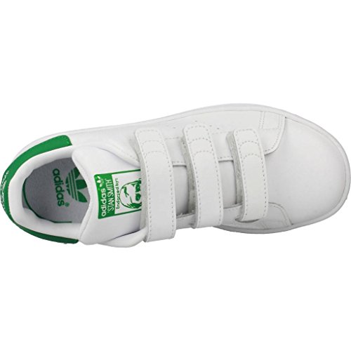 Adidas Stan Smith S, Zapatillas de Deporte Unisex Niños, Blanco Footwear White Footwear White Green, 34 EU