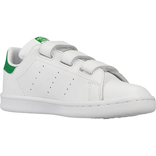 Adidas Stan Smith S, Zapatillas de Deporte Unisex Niños, Blanco Footwear White Footwear White Green, 34 EU