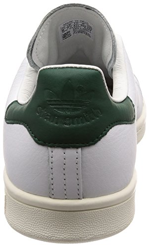 adidas Stan Smith, Zapatillas Hombre, Blanco (Footwear White/Footwear White/Collegiate Green 0), 45 1/3 EU
