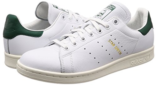 adidas Stan Smith, Zapatillas Hombre, Blanco (Footwear White/Footwear White/Collegiate Green 0), 45 1/3 EU