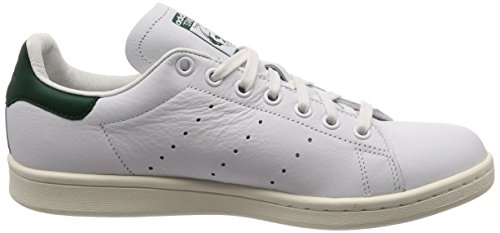 adidas Stan Smith, Zapatillas Hombre, Blanco (Footwear White/Footwear White/Collegiate Green 0), 45 1/3 EU