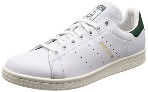 adidas Stan Smith, Zapatillas Hombre, Blanco (Footwear White/Footwear White/Collegiate Green 0), 45 1/3 EU