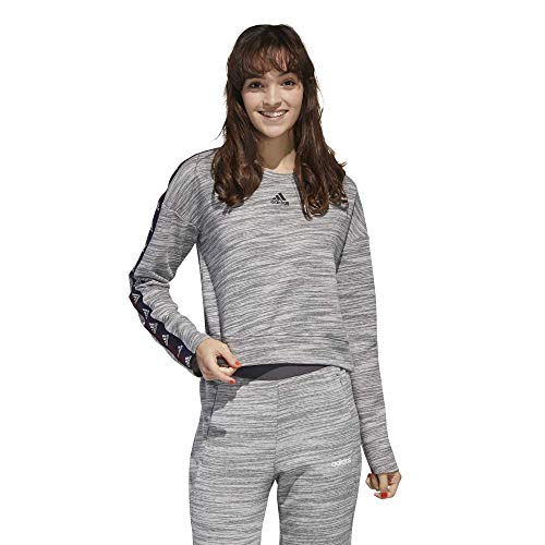 adidas Sudadera Essentials Tape para mujer Medium Grey Heather/Black XL