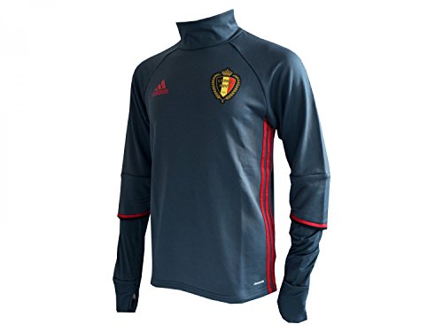 adidas Sudadera rbfa Bélgica Superior de Entrenamiento, Todo el año, Hombre, Color Gris - Boonix/Scarle/Black, tamaño S