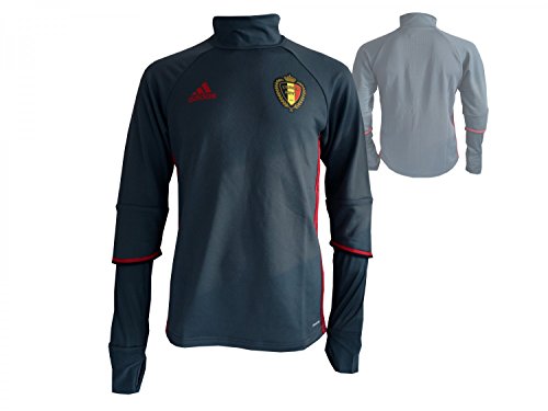 adidas Sudadera rbfa Bélgica Superior de Entrenamiento, Todo el año, Hombre, Color Gris - Boonix/Scarle/Black, tamaño S