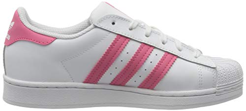 adidas Superstar J, Zapatillas de Gimnasio Unisex Niños, FTWR White Super Pink Core Black, 38 2/3 EU