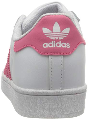 adidas Superstar J, Zapatillas de Gimnasio Unisex Niños, FTWR White Super Pink Core Black, 38 2/3 EU