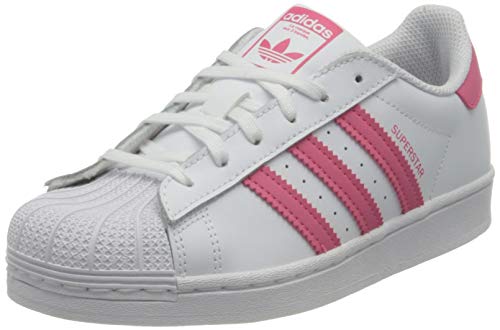 adidas Superstar J, Zapatillas de Gimnasio Unisex Niños, FTWR White Super Pink Core Black, 38 2/3 EU