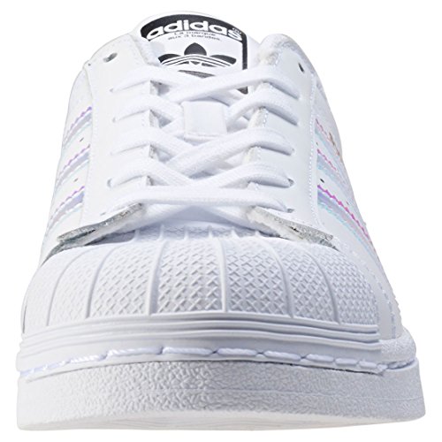 adidas Superstar J, Zapatillas Unisex Adulto, Blanco (Footwear White/Footwear White/Metallic Silver-Solid 0), 38 2/3 EU