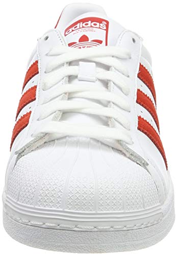 adidas Superstar, Zapatillas de Gimnasia para Hombre, Blanco (FTWR White/Active Red/FTWR White FTWR White/Active Red/FTWR White), 36 2/3 EU