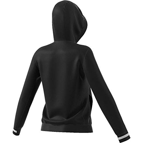 adidas T19 Hoody W Sudadera, Mujer, Black/White, 2XS