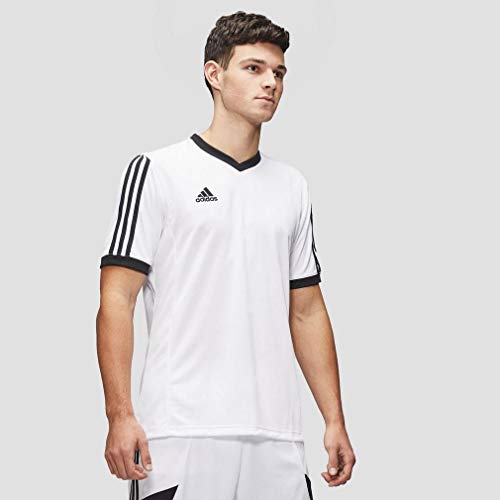 adidas Tabe 14 JSY - Camiseta para hombre, color blanco / negro, talla S