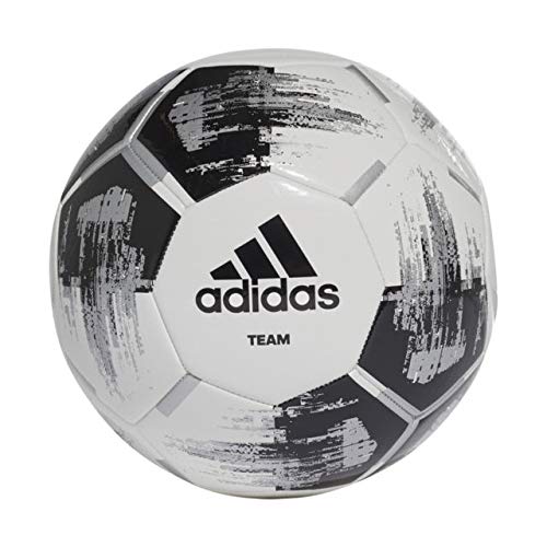 adidas Team Glider Balón de Fútbol, Hombre, White/Black/Silver Met, 5 adidas Team Glider Balón de Fútbol, Hombre, White/Black/Silver Met, 5